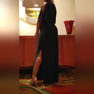 Lauren Ralph Lauren Black Formal Maxi Dress Size 4